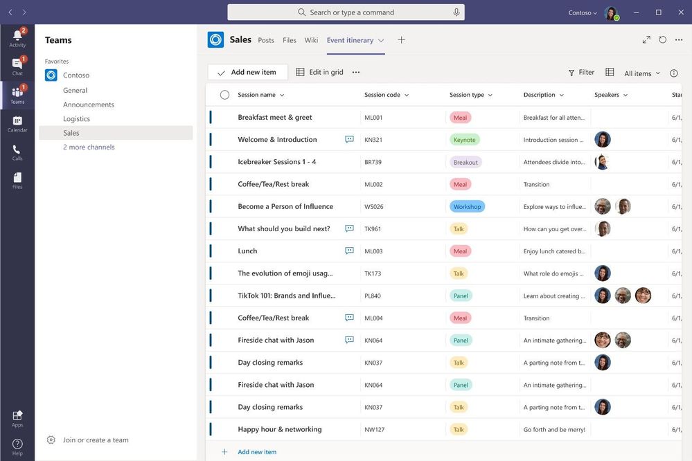 Lists Microsoft's Latest in Tracking Team Collaboration Primary website